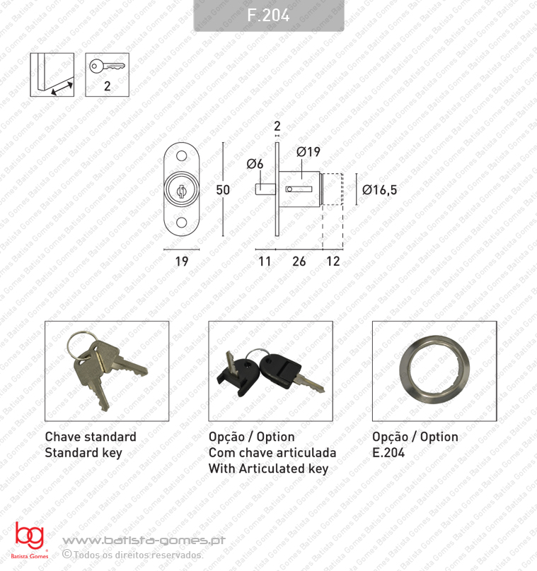 Fechadura de mola para portas de correr